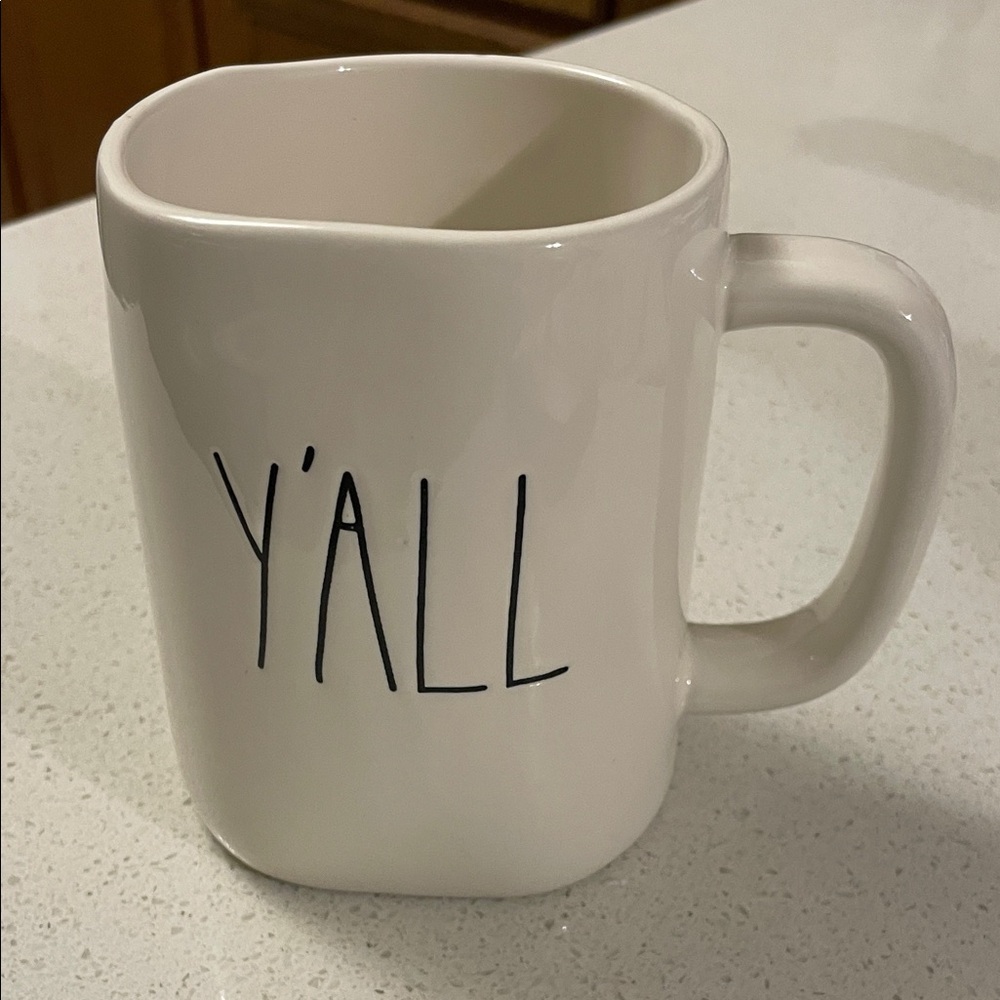 Rae Dunn Mug Y’All White Ceramic Mug with 'Y'ALL' Text